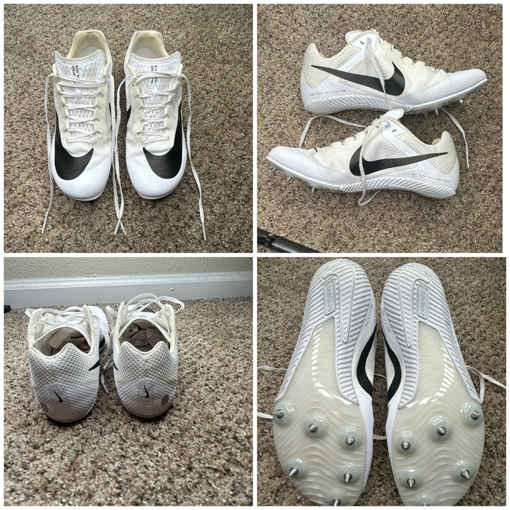 Brand new Nike Zoom Rival Sprint Track &Field Shoes White Black...